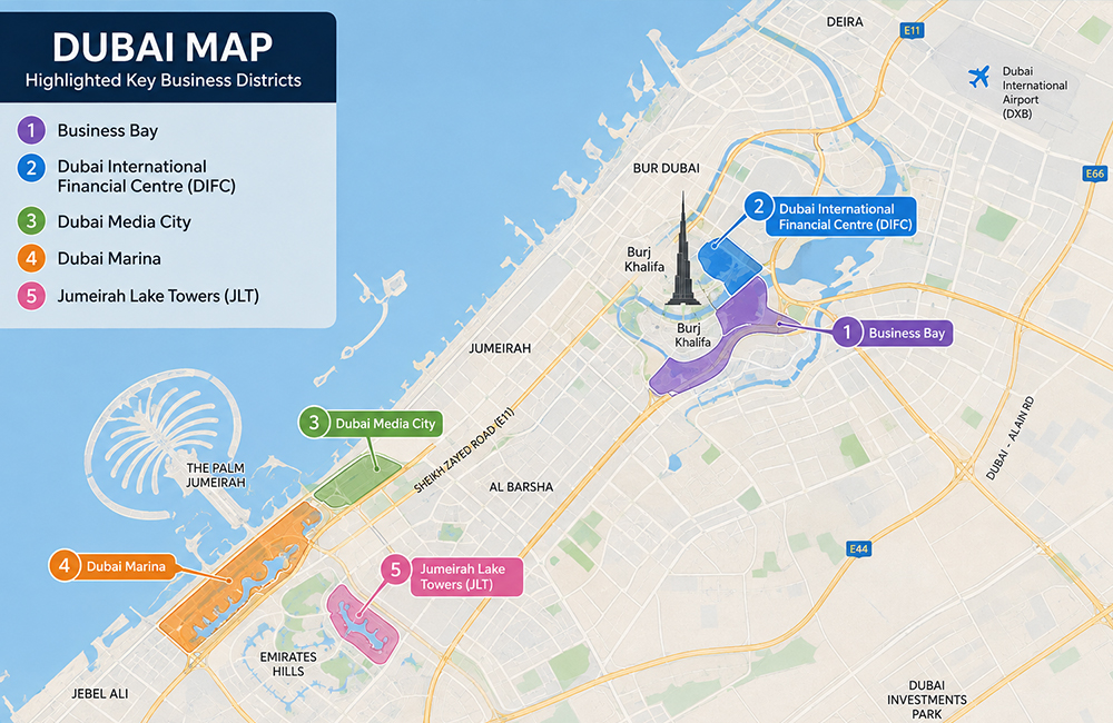 Targeted Service Areas in Dubai